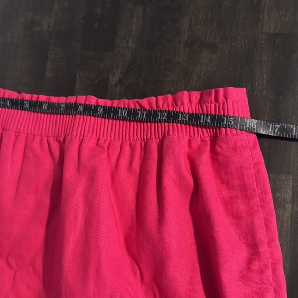 J. Crew Pink Linen Cotton Blend Scallop Mini Skirt Size 10 - Picture 6 of 8